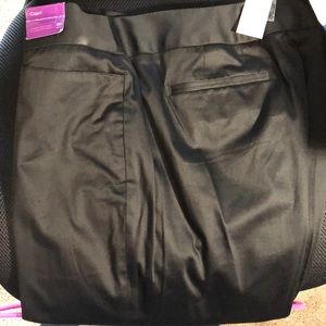 Lane Bryant sateen black capris.